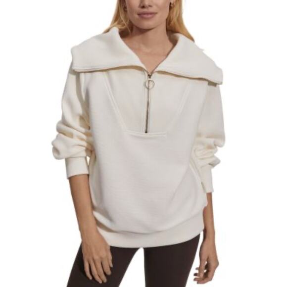 Varley Vine Women's Ivory Cream Half Zip Pullover Sweatshirt Size S Quarter Zip - Picture 1 of 10